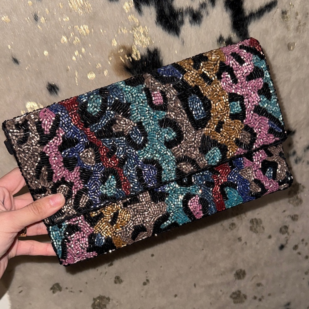 Multicolor Beaded Clutch